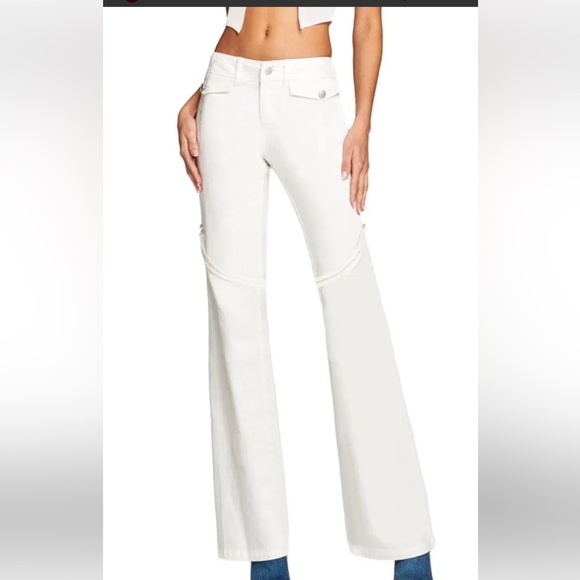 Low Rise White Pants - Picture 1 of 4